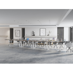 Krzesła Oslo ( 30 szt ) Stół konferencyjny 629x150cm WALC W30 na 30 osób
